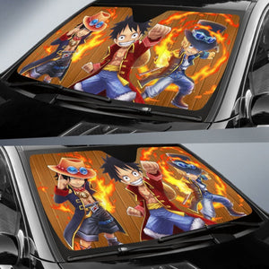 Monkey D. Luffy One Piece Anime Car Sun Shades H033120 Universal Fit 225311 - CarInspirations