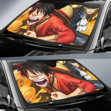 Load image into Gallery viewer, Monkey D. Luffy One Piece Anime Car Sun Shades H033120 Universal Fit 225311 - CarInspirations