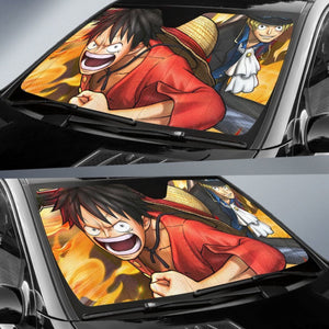 Monkey D. Luffy One Piece Anime Car Sun Shades H033120 Universal Fit 225311 - CarInspirations