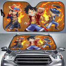 Load image into Gallery viewer, Monkey D. Luffy One Piece Anime Car Sun Shades H033120 Universal Fit 225311 - CarInspirations