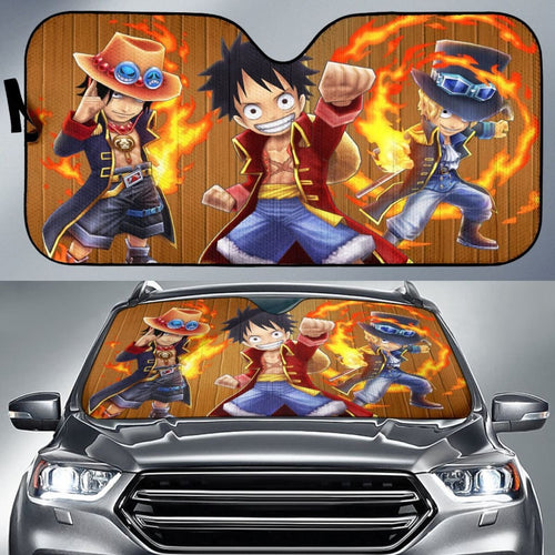 Monkey D. Luffy One Piece Anime Car Sun Shades H033120 Universal Fit 225311 - CarInspirations