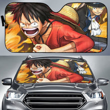 Load image into Gallery viewer, Monkey D. Luffy One Piece Anime Car Sun Shades H033120 Universal Fit 225311 - CarInspirations