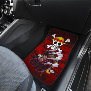 Monkey D. Luffy One Piece Car Floor Mats Manga Mixed Anime Cute Universal Fit 175802 - CarInspirations