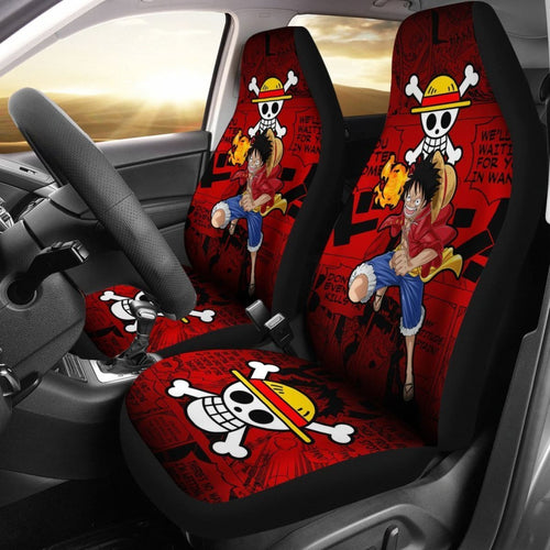Monkey D Luffy One Piece Car Seat Covers Anime Mixed Manga Universal Fit 194801 - CarInspirations