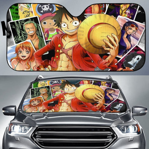 Monkey D. Luffy One Piece Car Sun Shades Anime H033120 Universal Fit 225311 - CarInspirations