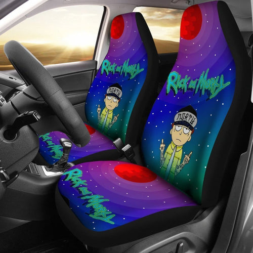 Morty Middle Finger Rick & Morty Car Seat Covers Lt04 Universal Fit 225721 - CarInspirations