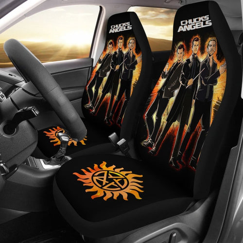 Movie Supernatural Car Seat Covers Chuck’S Angels H040320 Universal Fit 225311 - CarInspirations