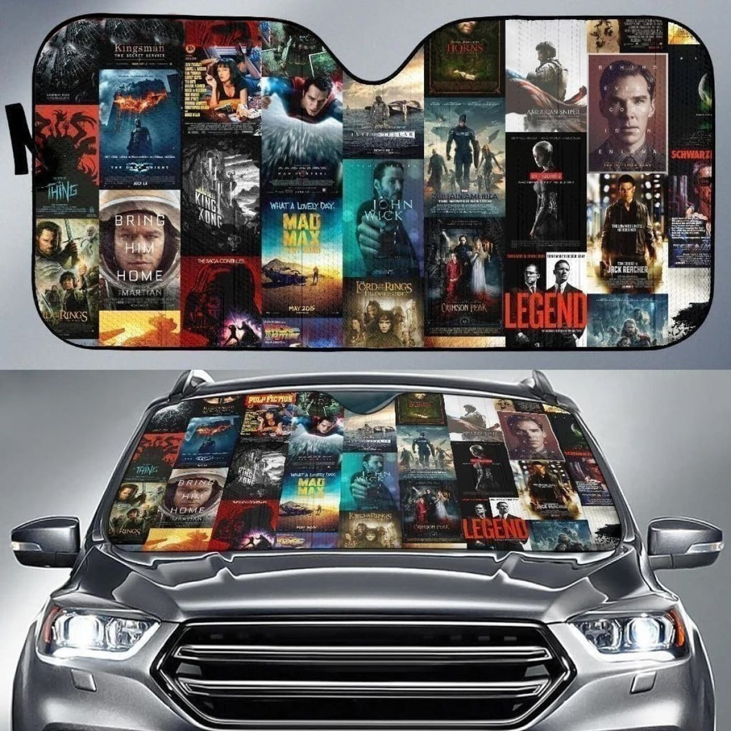Movies Poster Auto Sun Shade Universal Fit 174503 - CarInspirations