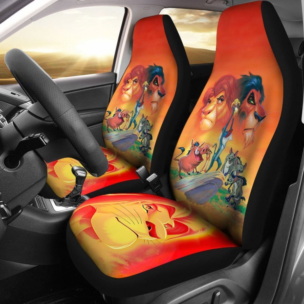 Mufasa Vs Scar The Lion King Car Seat Covers Lt03 Universal Fit 225721 - CarInspirations