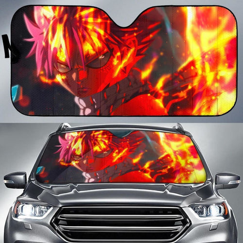 Natsu Dragneel Power Anime Auto Sun Shade Nh06 Universal Fit 111204 - CarInspirations