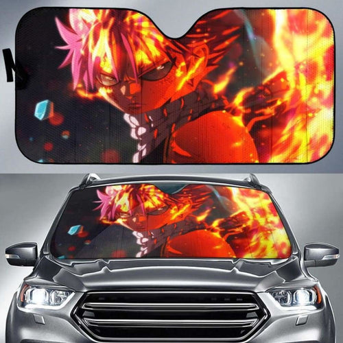 Natsu Dragneel Power Anime Auto Sun Shades 918b Universal Fit - CarInspirations