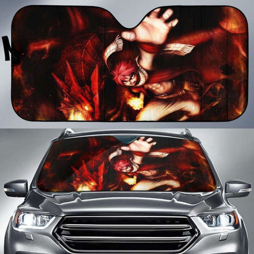 Natsu & Dragon Dragneel Fairy Tail Auto Sun Shades 918b Universal Fit - CarInspirations