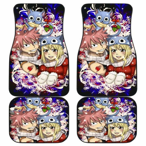 Natsu Lucy Christmas Fairy Tail Car Floor Mats Universal Fit 051912 - CarInspirations