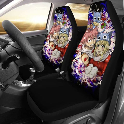 Natsu Lucy Christmas Fairy Tail Car Seat Covers Universal Fit 051312 - CarInspirations