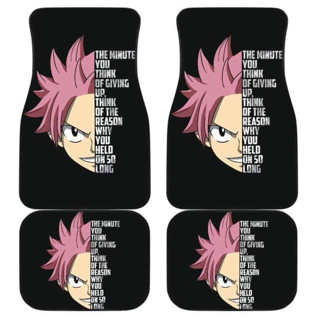 Natsu Quotes Fairy Tail Car Floor Mats Universal Fit 051912 - CarInspirations
