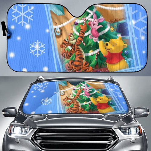 New Winnie The Pooh Christmas Sun Shade amazing best gift ideas 2020 Universal Fit 174503 - CarInspirations