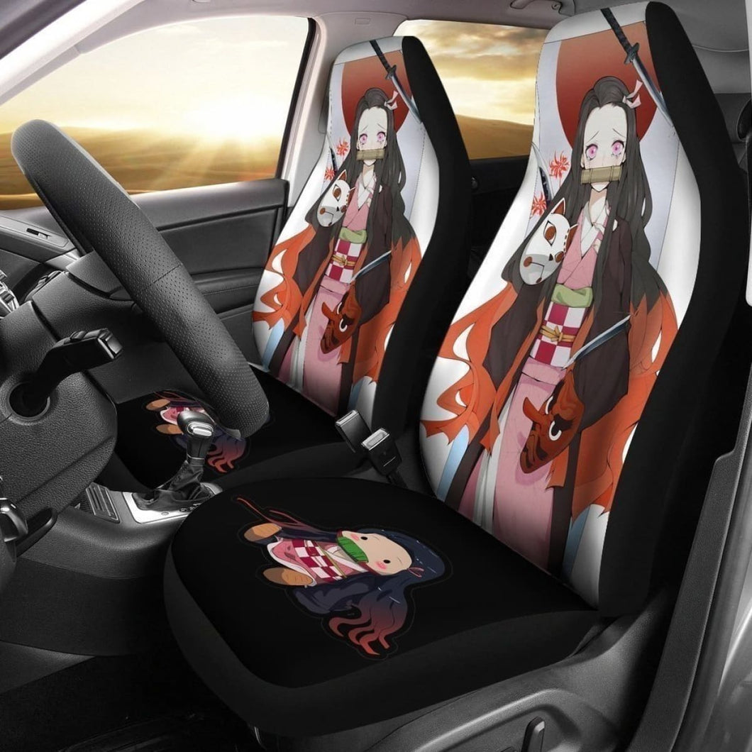 Nezuko Demon Slayer Car Seat Covers For Anime Fan Universal Fit 194801 - CarInspirations