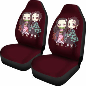 Nezuko Kamado & Tanjiro Kamado Kimetsu No Yaiba Car Seat Covers Universal Fit 051012 - CarInspirations