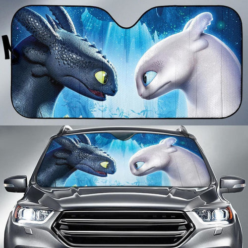 Night Fury And Light Fury Dragon Auto Sun Shade Nh07 Universal Fit 111204 - CarInspirations