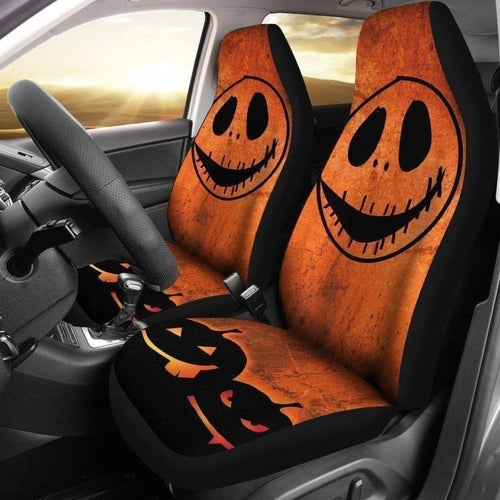 Nightmare Before Christmas Car Seat Covers Jack Face Universal Fit 194801 - CarInspirations