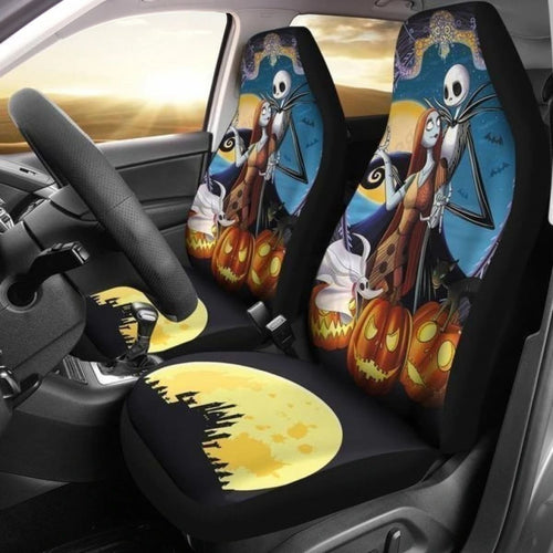 Nightmare Before Christmas Car Seat Covers Jack & Sally 3 Universal Fit 194801 - CarInspirations