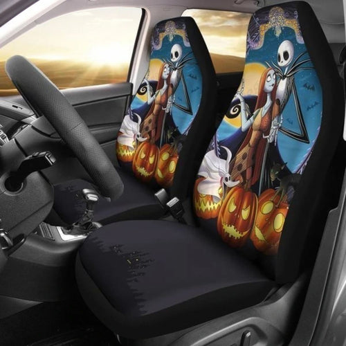Nightmare Before Christmas Car Seat Covers Jack & Sally 4 Universal Fit 194801 - CarInspirations
