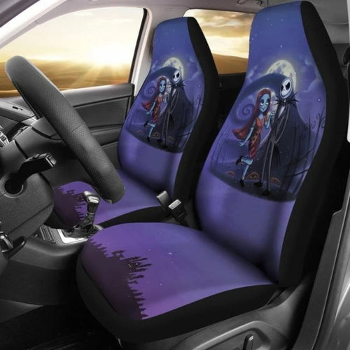 Nightmare Before Christmas Car Seat Covers Jack & Sally 6 Universal Fit 194801 - CarInspirations