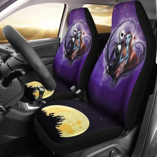 Nightmare Before Christmas Car Seat Covers Jack & Sally 7 Universal Fit 194801 - CarInspirations