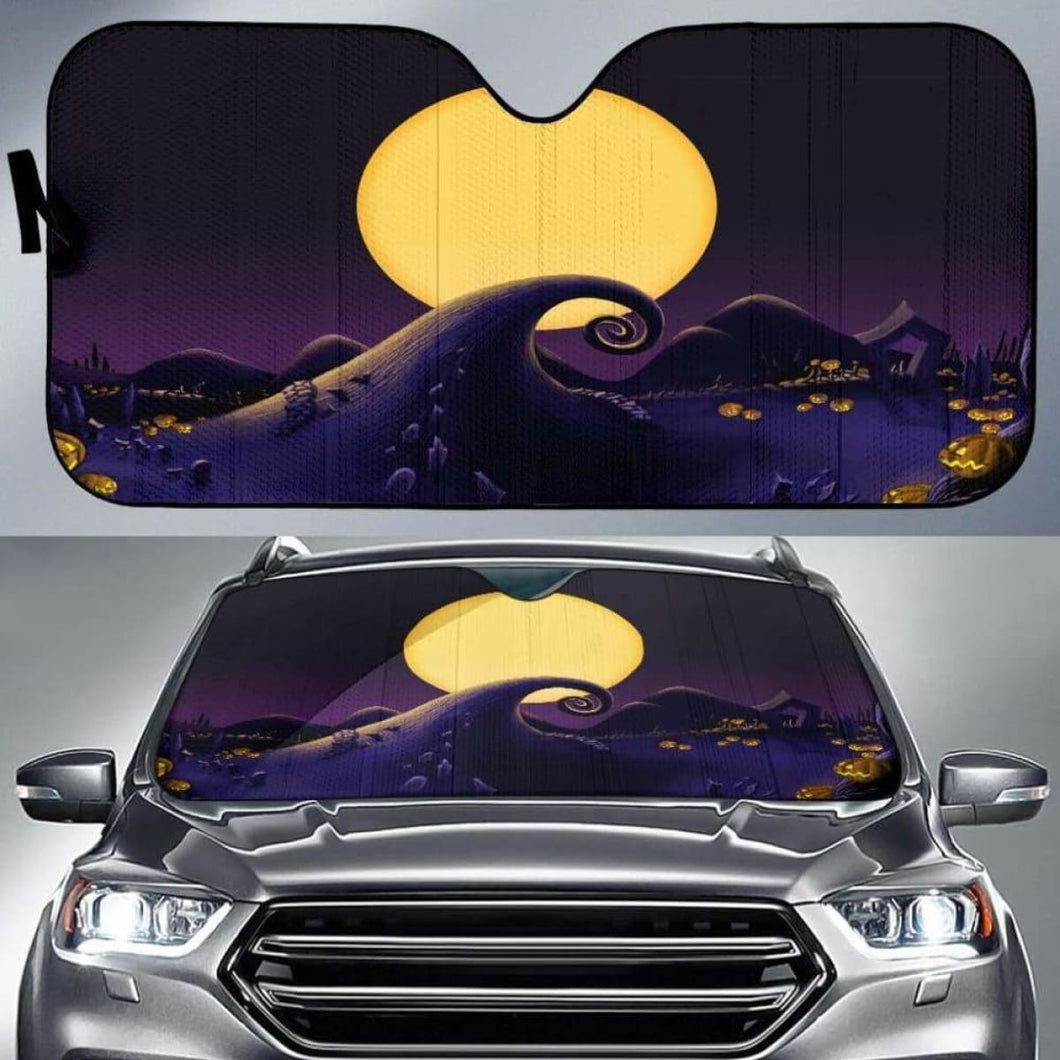 Nightmare Before Christmas Car Sun Shades 918b Universal Fit - CarInspirations