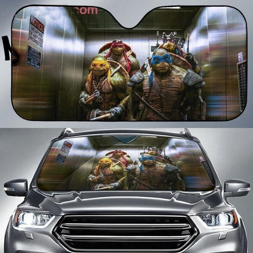 Ninja Turtles In Elevator Auto Sun Shade Universal Fit 174503 - CarInspirations