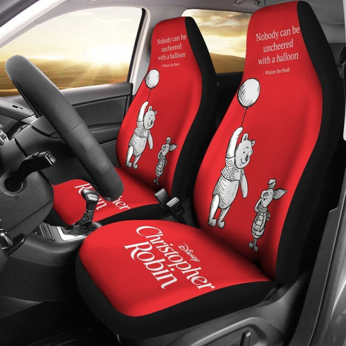 Nobody Can Be Uncheered With A Balloon Winnie The Pooh Car Seat Covers Lt04 Universal Fit 225721 - CarInspirations