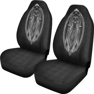 Odin - God Of Viking With Helm Of Awe Background Car Seat Covers Universal Fit 215521 - CarInspirations