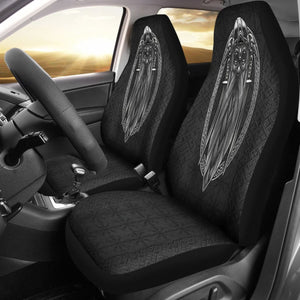 Odin - God Of Viking With Helm Of Awe Background Car Seat Covers Universal Fit 215521 - CarInspirations