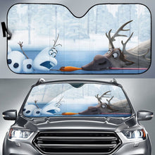 Load image into Gallery viewer, Olaf Frozen SunShade amazing best gift ideas 2020 Universal Fit 174503 - CarInspirations