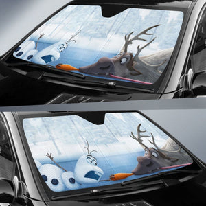 Olaf Frozen SunShade amazing best gift ideas 2020 Universal Fit 174503 - CarInspirations