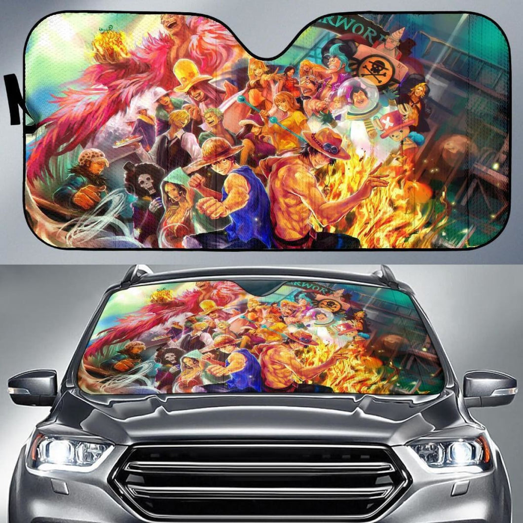 One Peace 4K Car Sun Shade Universal Fit 225311 - CarInspirations