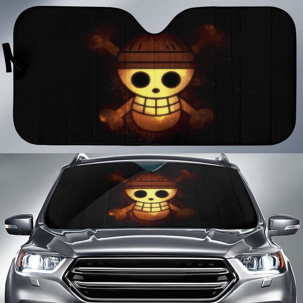 One Piece Logo Car Sun Shades Anime Fan Gift H032720 Universal Fit 225311 - CarInspirations