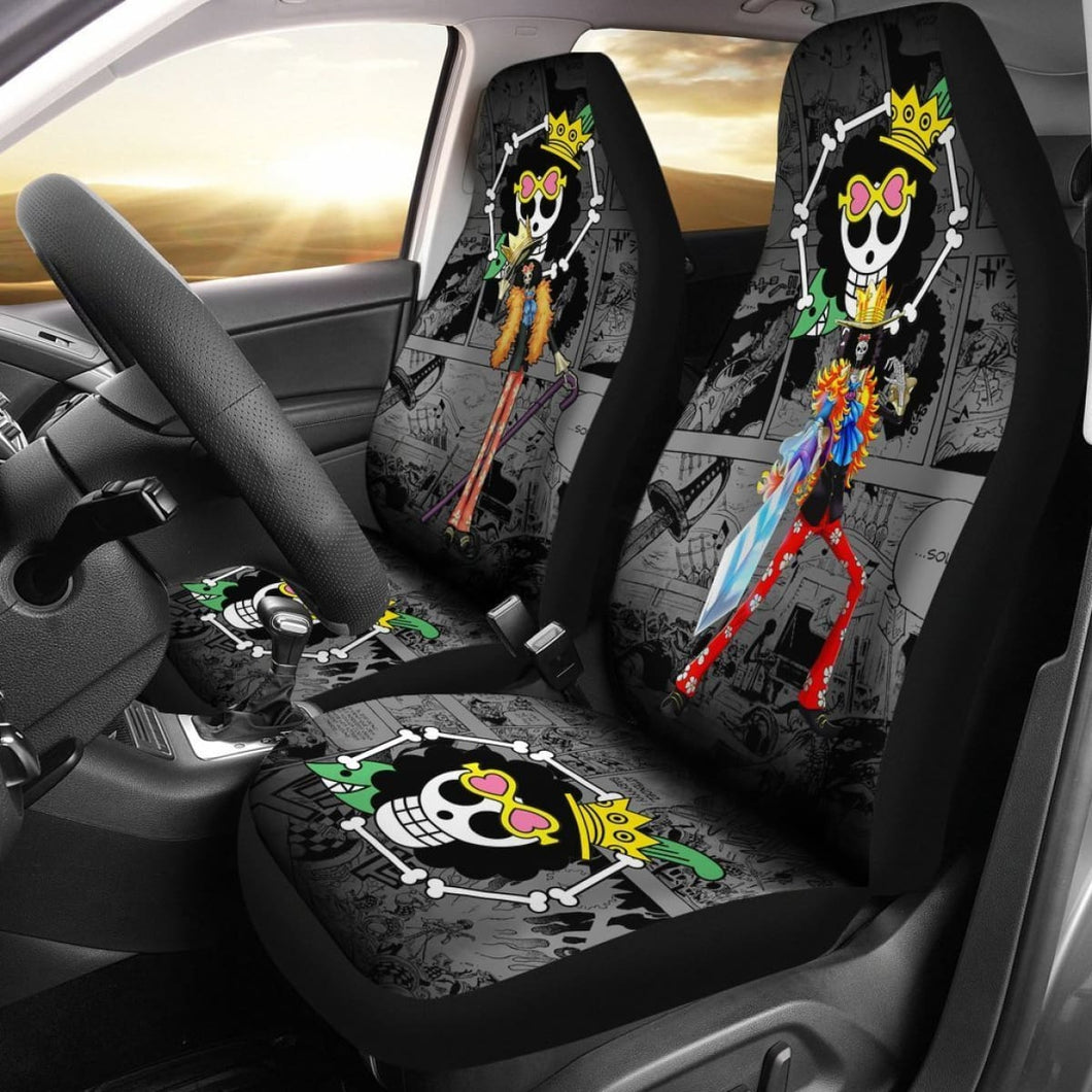 One Piece Manga Mixed Anime Brook Car Seat Covers Universal Fit 194801 - CarInspirations