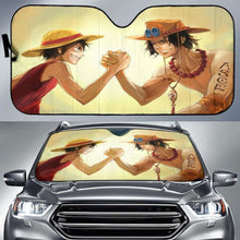 Load image into Gallery viewer, One Piece Monkey D Ruffy VS Puma D Ace Car Sun Shades 918b Universal Fit - CarInspirations