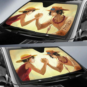 One Piece Monkey D Ruffy VS Puma D Ace Car Sun Shades 918b Universal Fit - CarInspirations