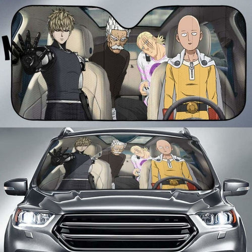 One Punch Man Driving Auto Sun Shade 918b Universal Fit - CarInspirations