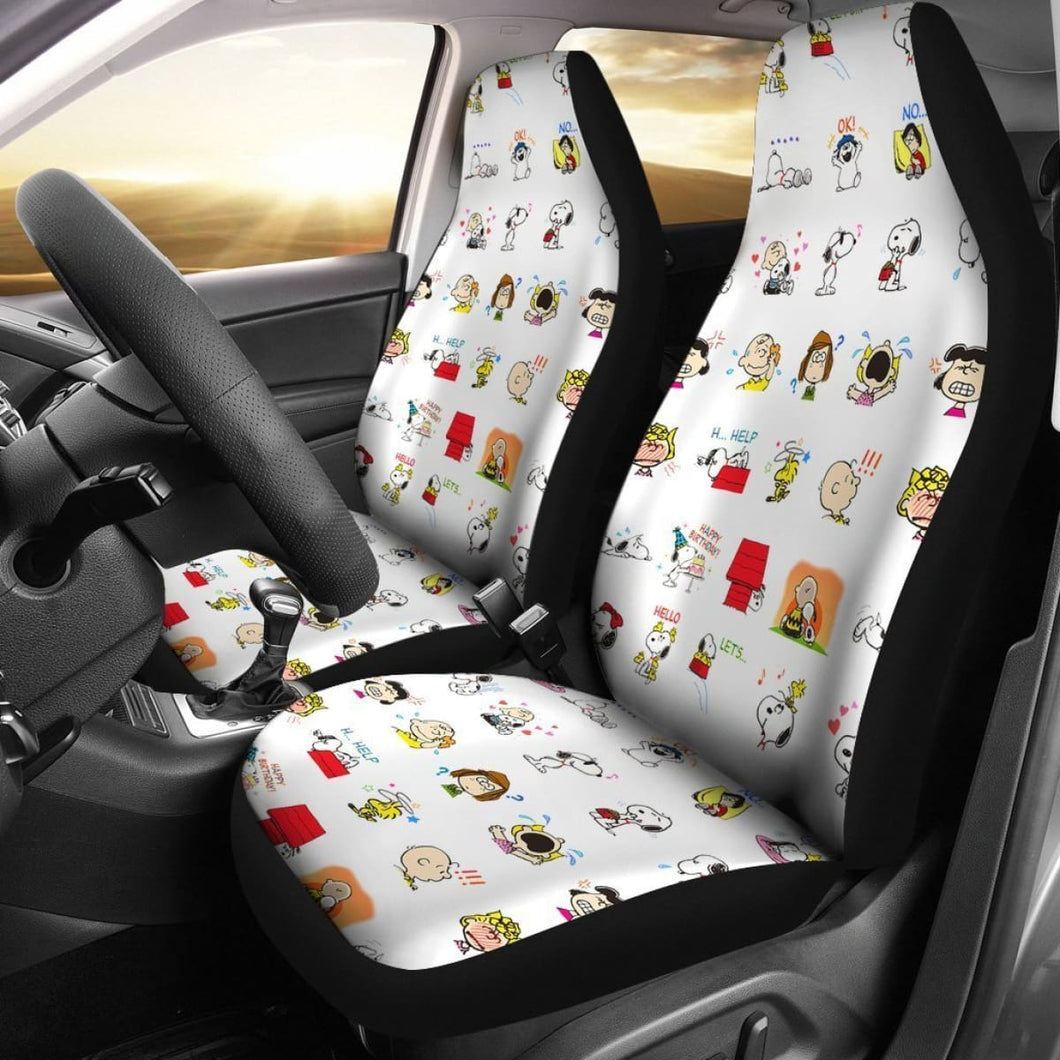 Peanuts Snoopy & Friends Cute Car Seat Covers Lt03 Universal Fit 225721 - CarInspirations