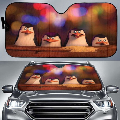 Penguins Of Madagascar Auto Sun Shades 918b Universal Fit - CarInspirations