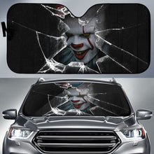 Load image into Gallery viewer, Pennywise Car Auto Sun Shade Horror Broken Glass Windshield Universal Fit 174503 - CarInspirations