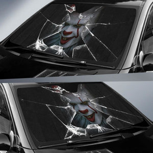 Pennywise Car Auto Sun Shade Horror Broken Glass Windshield Universal Fit 174503 - CarInspirations