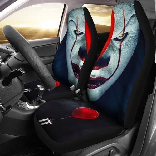 Pennywise Face It Car Seat Covers Horror Movies Fan Universal Fit 194801 - CarInspirations