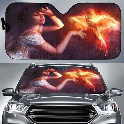 Phoenix Girl Car Sun Shade Universal Fit 225311 - CarInspirations