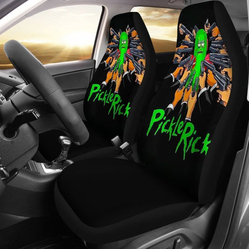 Pickle Rick Funny Rick & Morty Car Seat Covers Universal Fit 225721 - CarInspirations