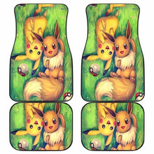 Load image into Gallery viewer, Pikachu And Eevee Car Floor Mats Universal Fit 051912 - CarInspirations