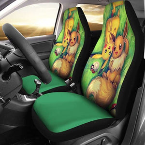 Pikachu And Eevee Car Seat Covers Universal Fit 051312 - CarInspirations